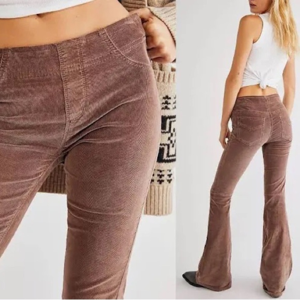 Free People Penny Pull On Corduroy Flare Pant 30